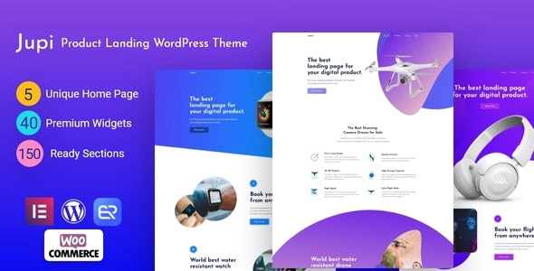 Jupi – Product Landing WordPress Theme