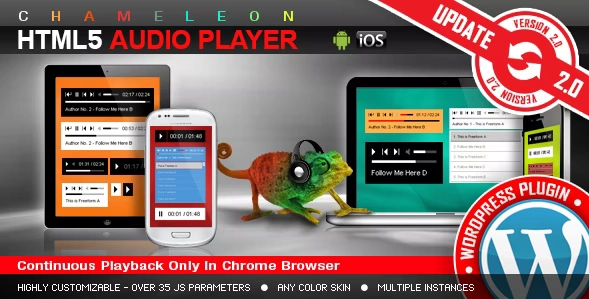LambertGroup - Chameleon HTML5 Audio Player With/Without Playlist
