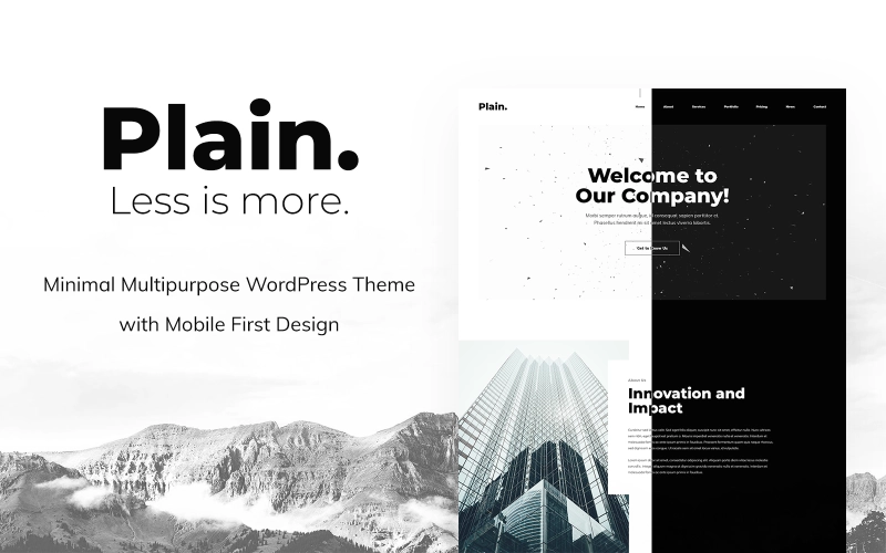 Plain – Minimal Multipurpose WordPress Theme