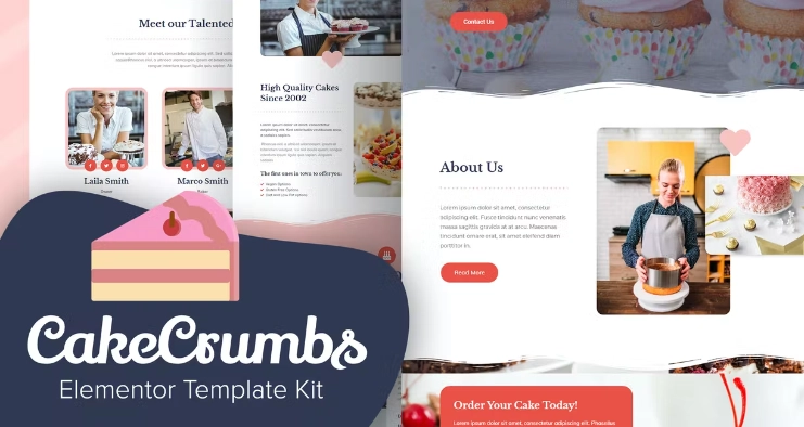 Cakecrumbs – Bakery Elementor Template