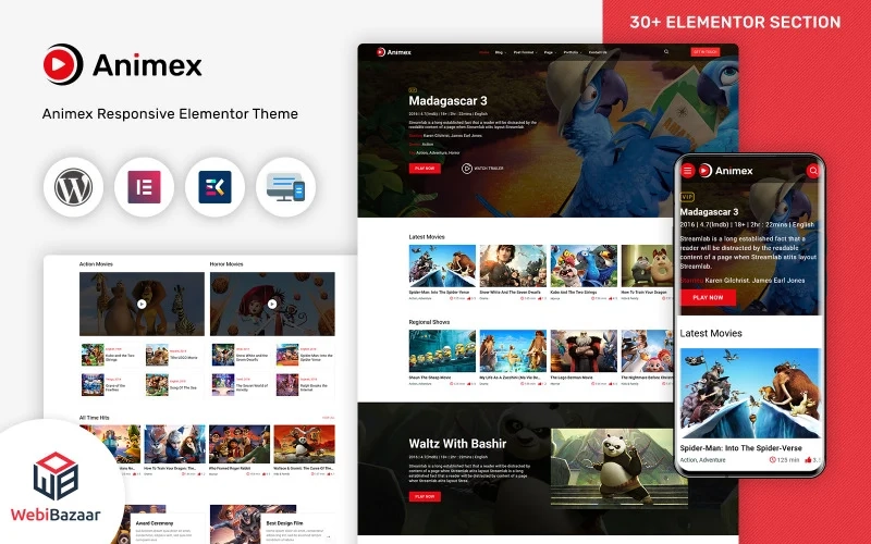 Animex – Special Effects Design Services Elementor WordPress theme WordPress Theme