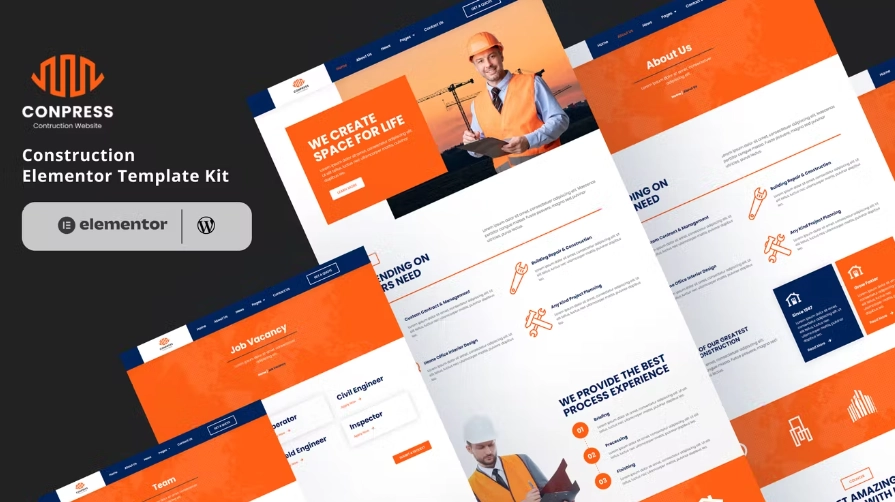 Conpress – Construction Service Elementor Template