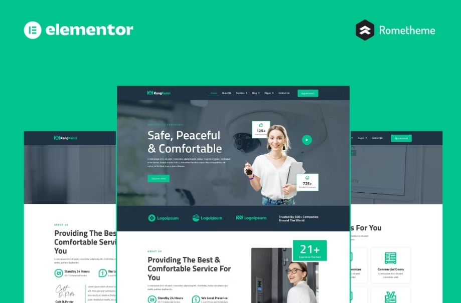 Kangkunci – Locksmith & Security System Elementor Pro Full Site Template
