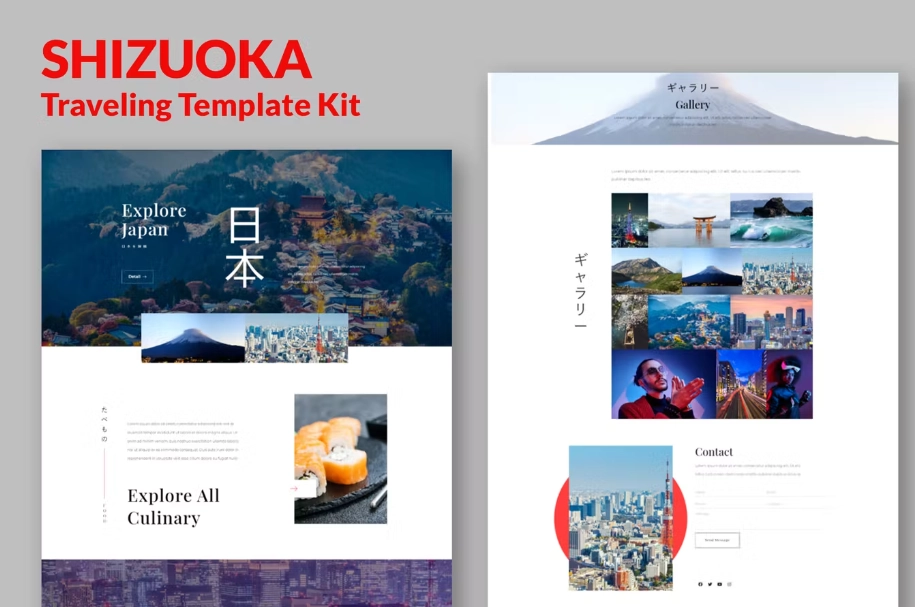 Shizuoka – Travel Elementor Template