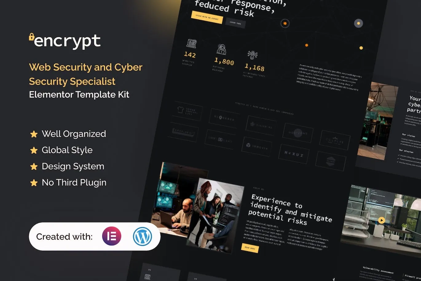 Encrypt – Cyber Security Specialist Elementor Pro Template