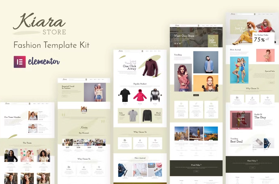 Kiara – Fashion Elementor Template
