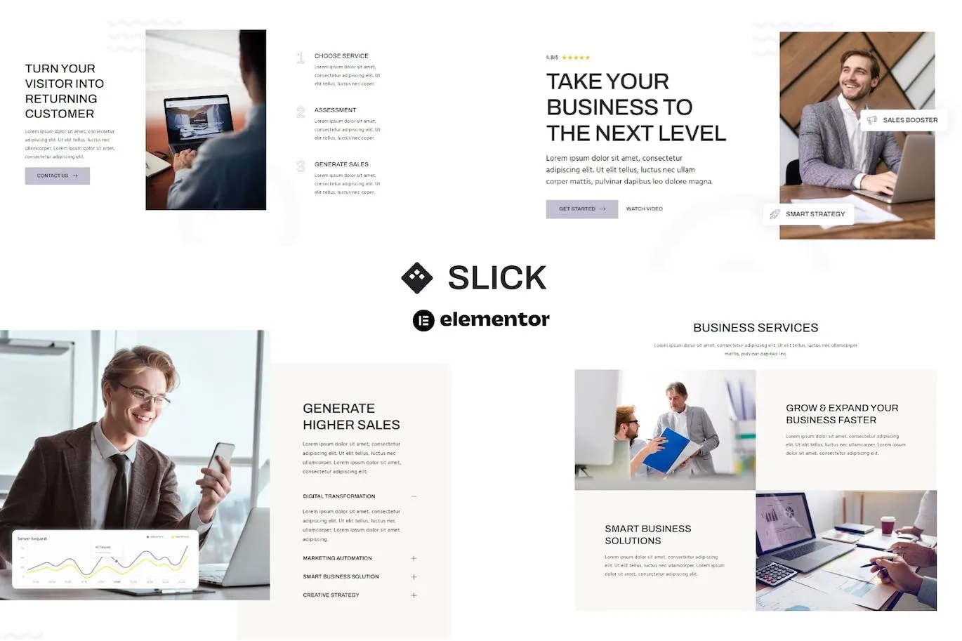 Slick – Multipurpose Business & Marketing Agency Elementor Template