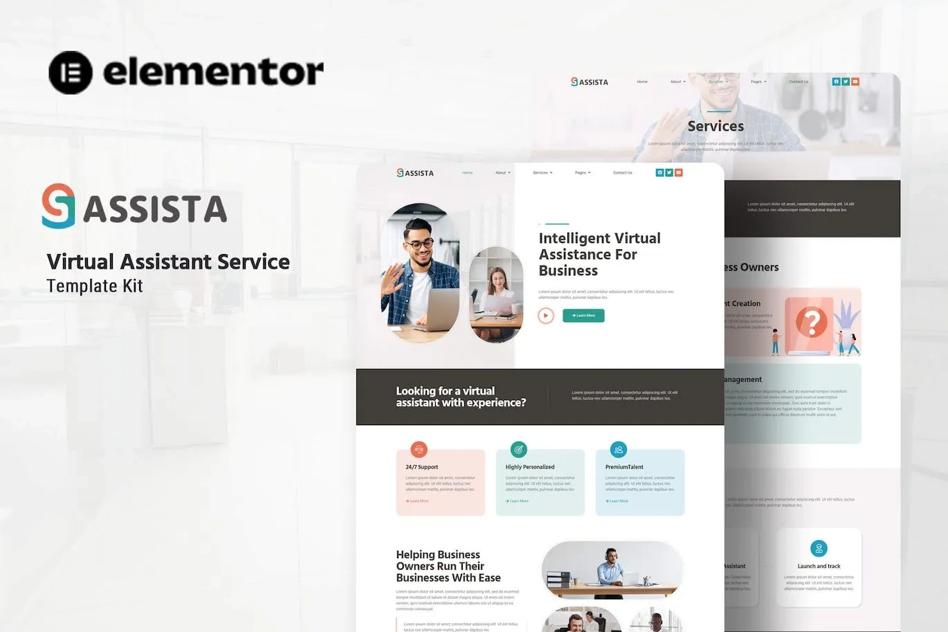 Assista – Virtual Assistant Service Elementor Template
