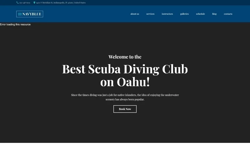 NavyBlue – Scuba Diving Club Responsive WordPress Theme