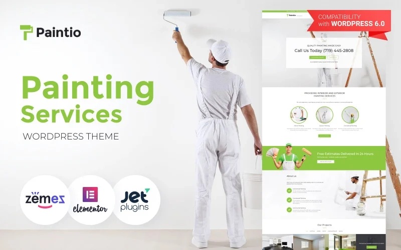 Paintio – Wallpapering & Painting Services WordPress Theme