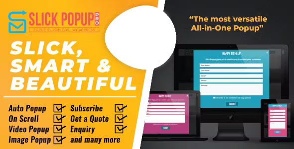 Slick Popup Pro – WordPress Popup Plugin