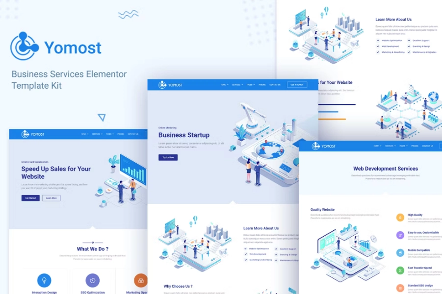 Yomost – Business Services Elementor Template