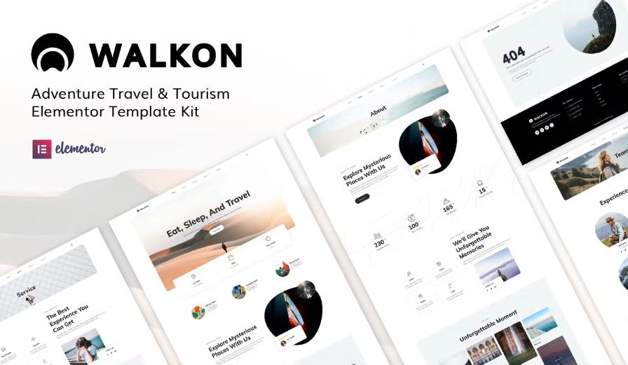 WalkOn – Adventure Travel & Tourism Elementor Template