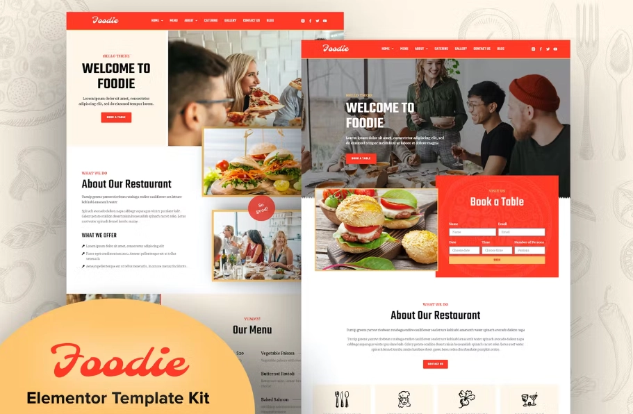 Foodie – Fast Food Elementor Template