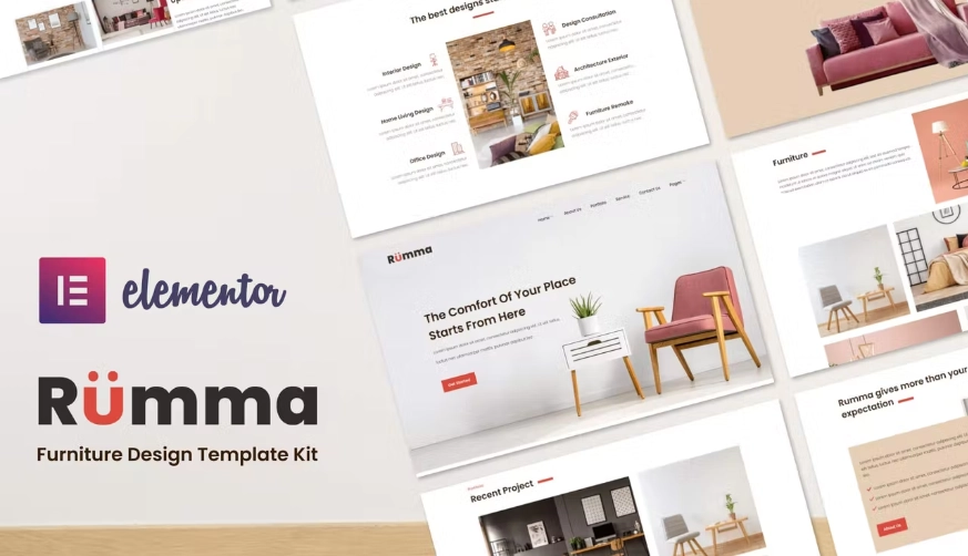 Rumma – Furniture Interior Elementor Template
