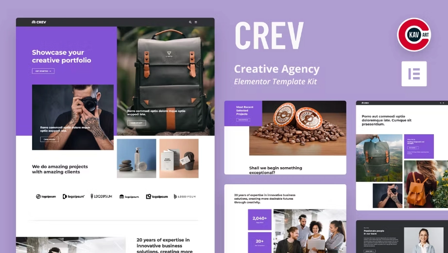 Crev – Creative Agency Elementor Template