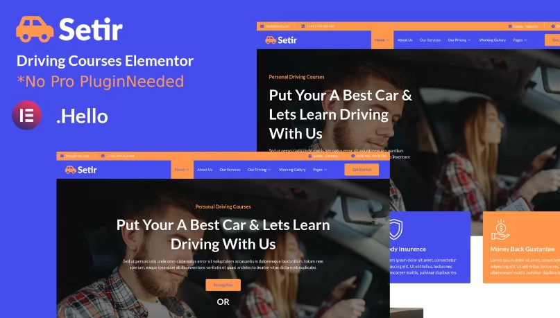 Setir – Driving Courses Elementor Template