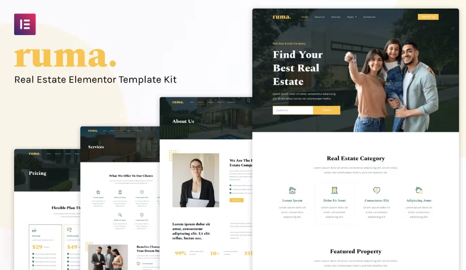 Ruma – Real Estate Elementor Template