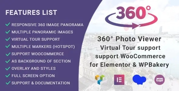 360 Photo Viewer for Gutenberg, Elementor, WPBakery
