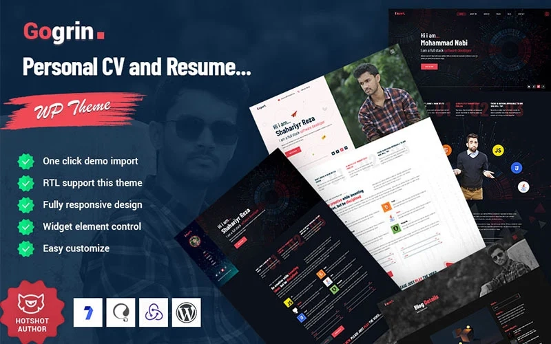 Gogrin – Personal and CV WordPress Theme