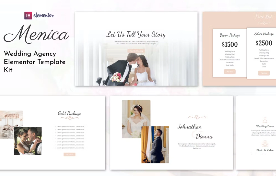 Menica – Wedding Elementor Template