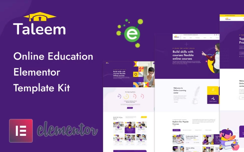 Taleem – Online Education Elementor Template