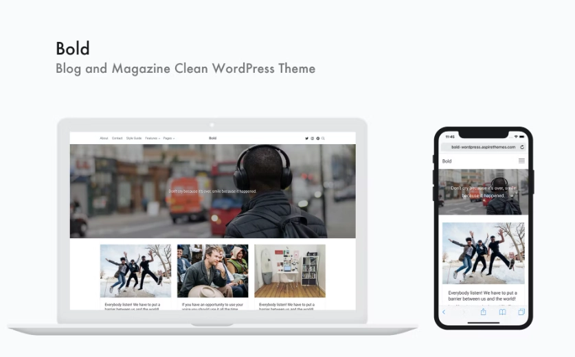 Bold – Blog and Magazine Clean WordPress Theme