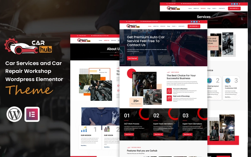 CarHub – Auto Mechanic & Car Service WordPress Template WordPress Theme