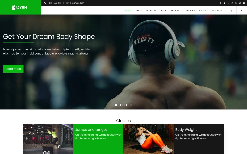 tGymm – Gym and Sport WordPress Theme