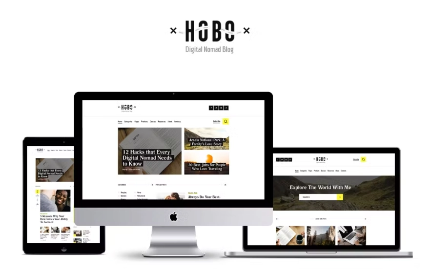 Hobo – Stylish Personal Travel & Lyfestyle Blog WordPress Theme