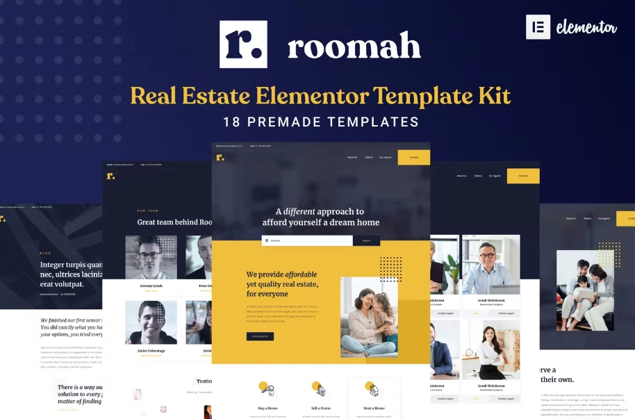 Roomah – Real Estate Agent Elementor Template