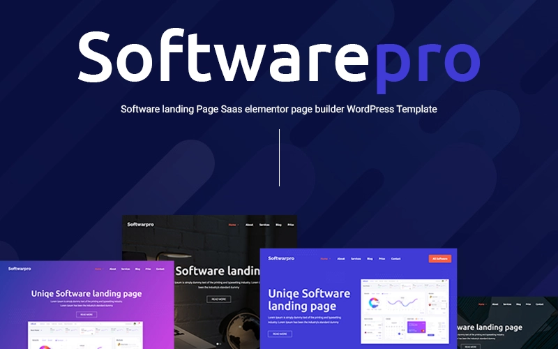 Softwarepro – Software Landing Page Sass WordPress Theme