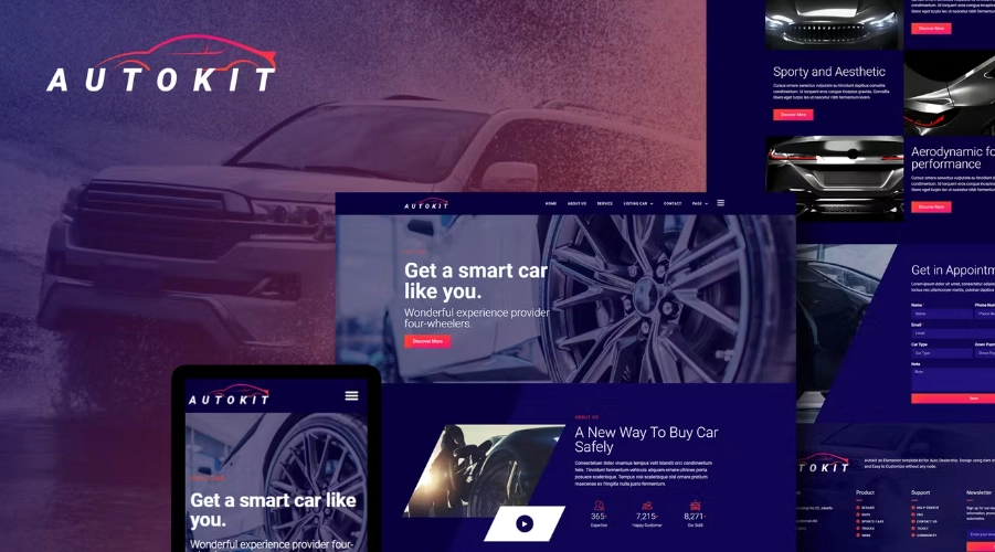 Auto – Auto Dealership & Car Listing Elementor Template Kit