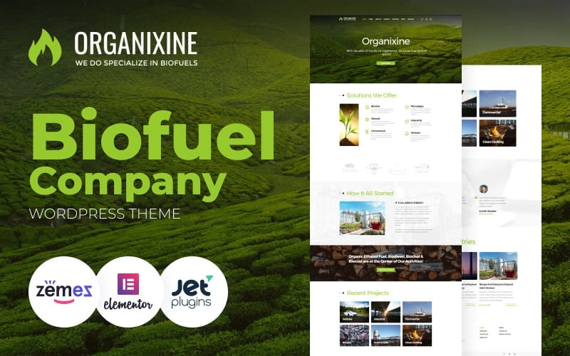 Organixine – Biofuel Company WordPress Theme
