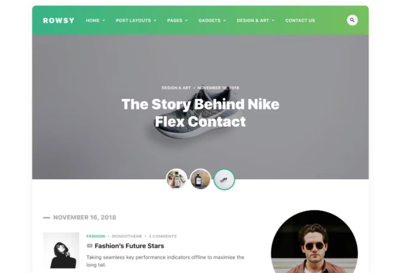 Rowsy – WordPress Blog Theme