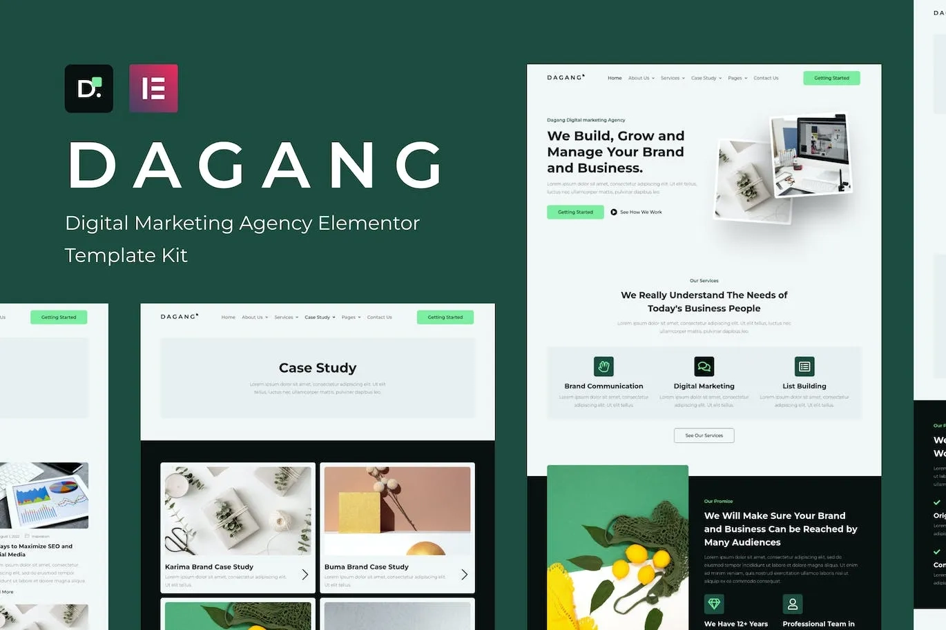 Dagang – Digital Marketing Agency Elementor Template