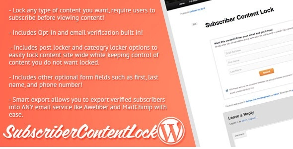 Subscriber Content Lock for WordPress
