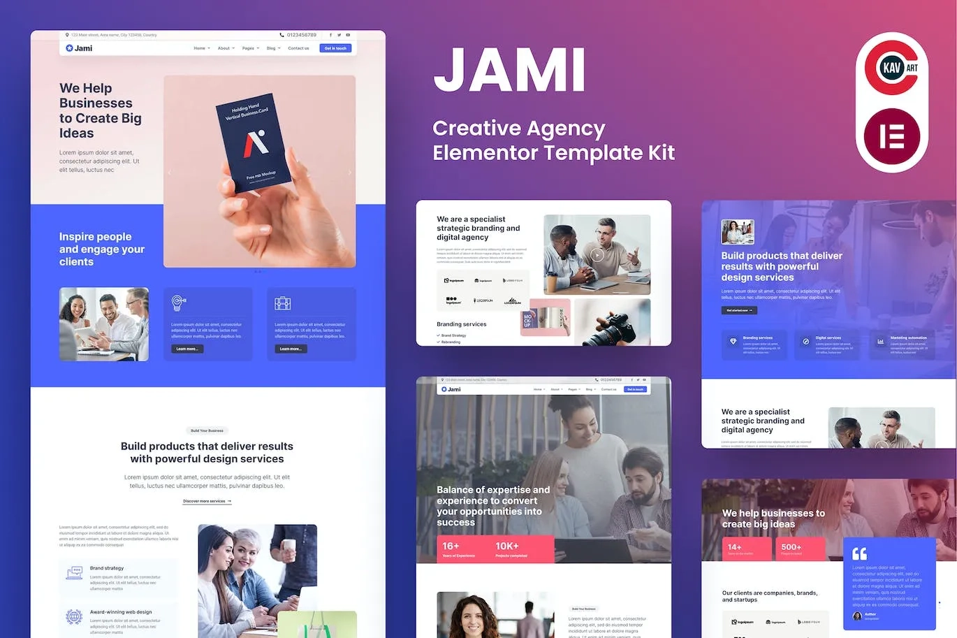 Jami – Creative Agency Elementor Template