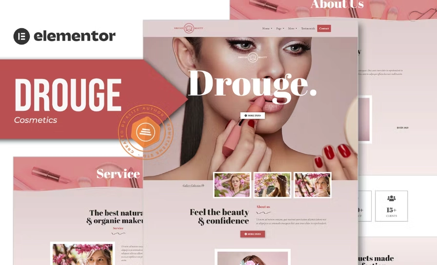 Drouge – Cosmetic Elementor Template