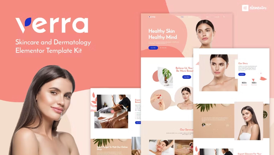 Verra – Skincare & Dermatology Elementor Template