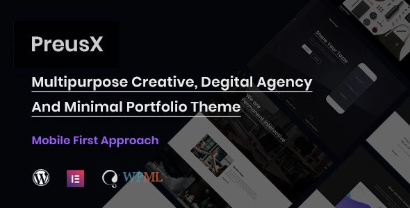 PreusX – Digital Agency And Portfolio WordPress Theme