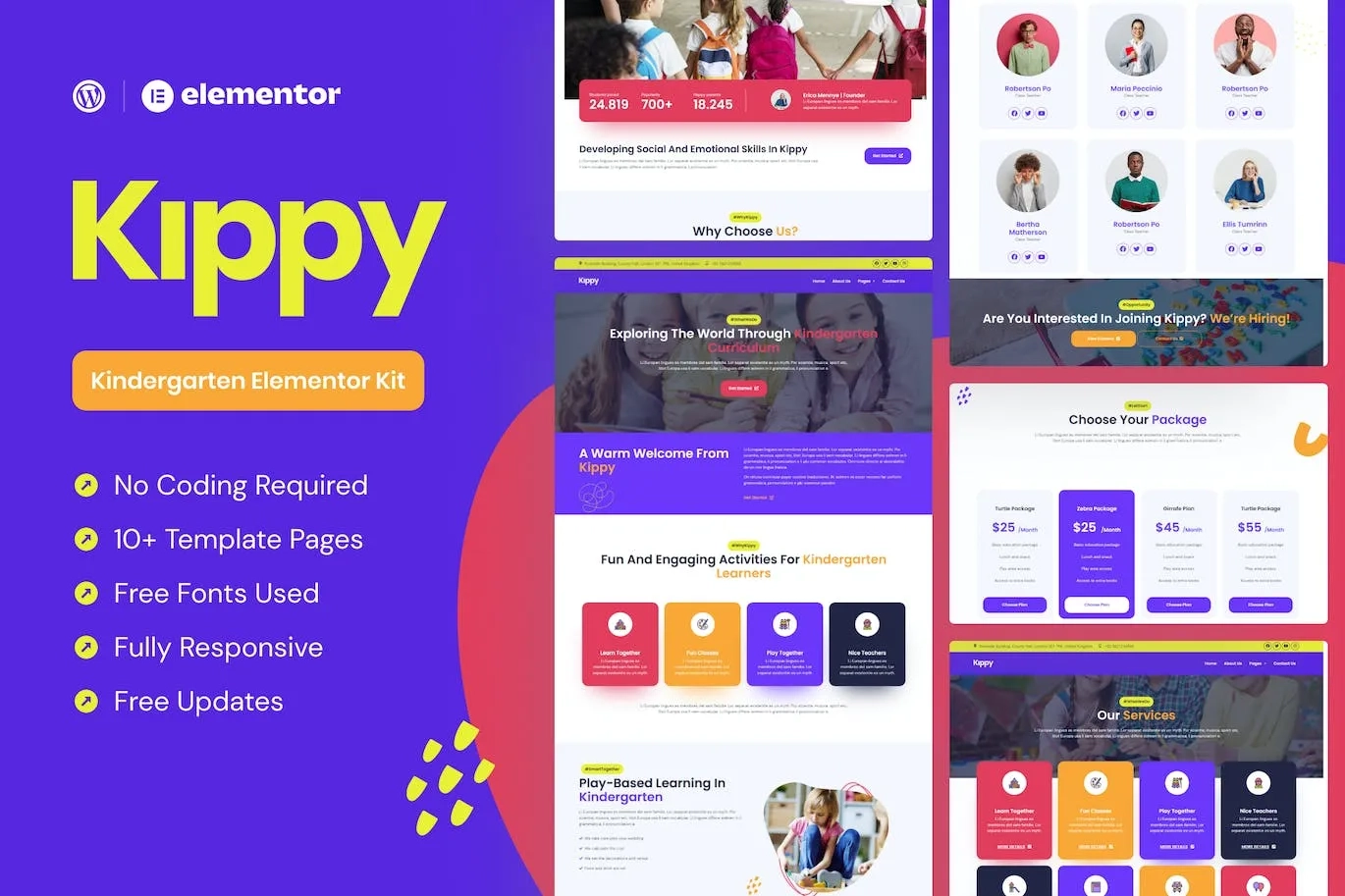 Kippy – Kindergarten Elementor Pro Template