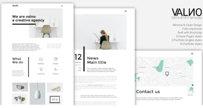 Valno – Minimal Creative Multi page Portfolio WordPress Theme