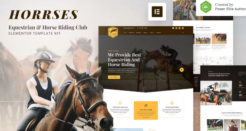 Horrses – Equestrian & Horse Riding Club Elementor Template