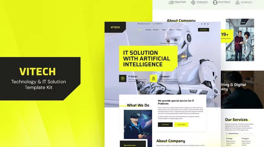 Vitech – Technology & IT Solution Elementor Template