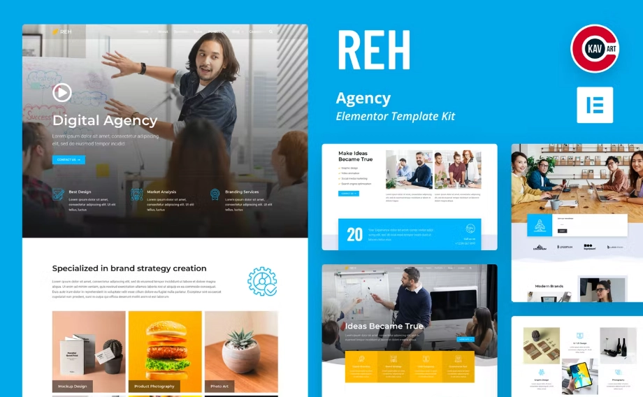 Reh – Agency Elementor Template