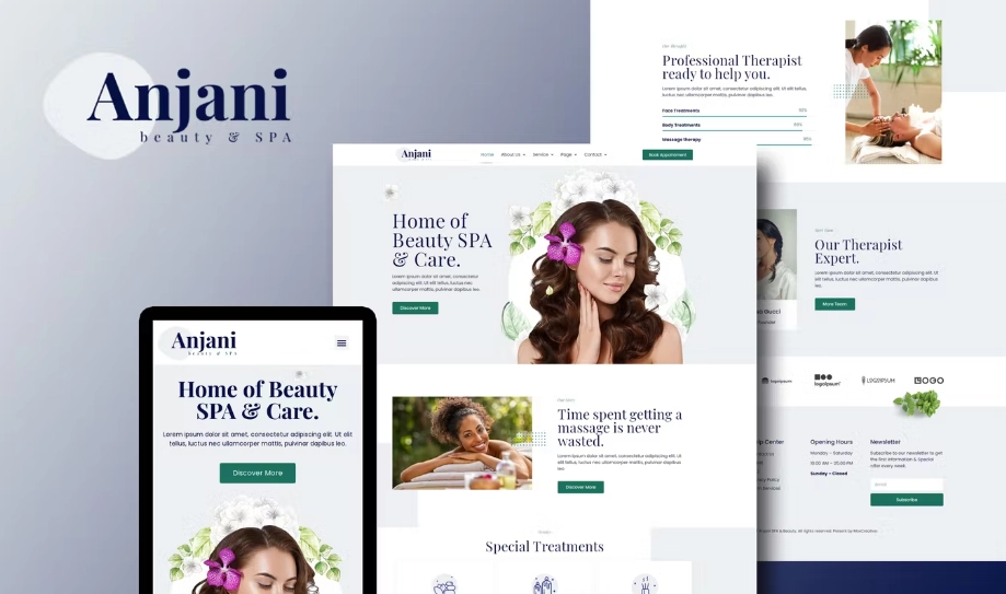 Anjani – Spa & Beauty Elementor Template