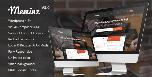 Meminz – Download Software Landing Page Theme