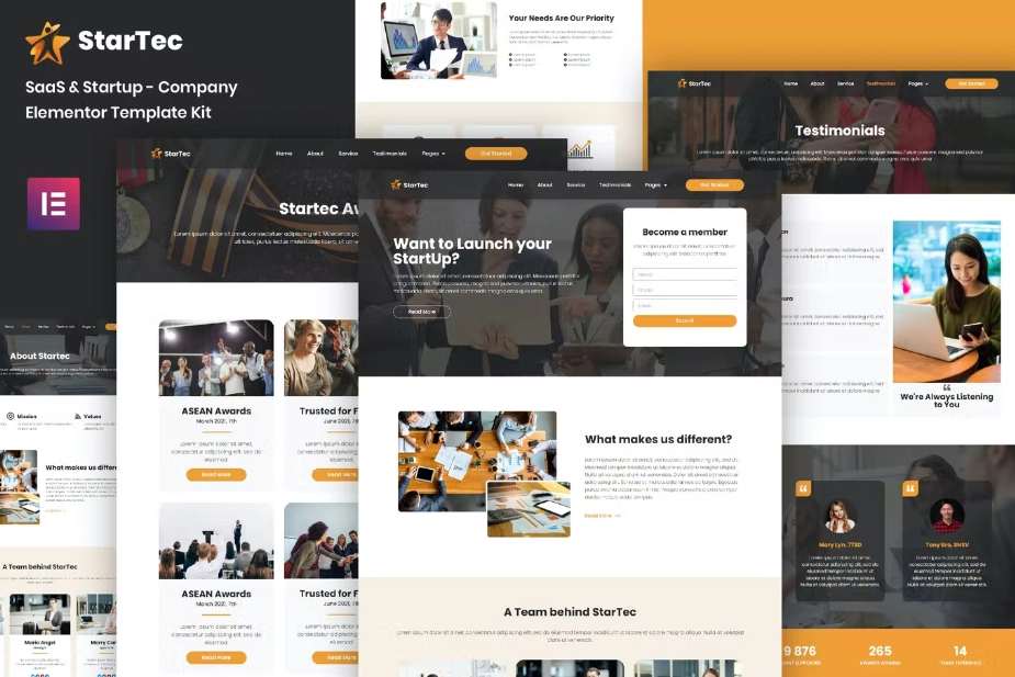 StarTec – Saas Elementor Template