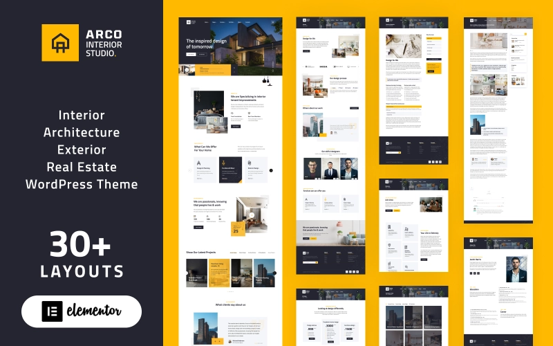 ARCO – Interior Architecture Studio WordPress Elementor Theme WordPress Theme